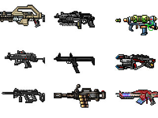 pixel art works for game use