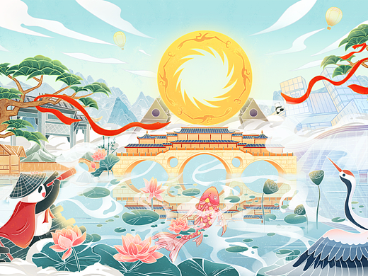 国风城市插画——印象成都