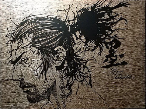 纯手工木刻版画宫本武藏