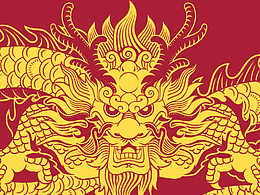 龙年贺卡纹样