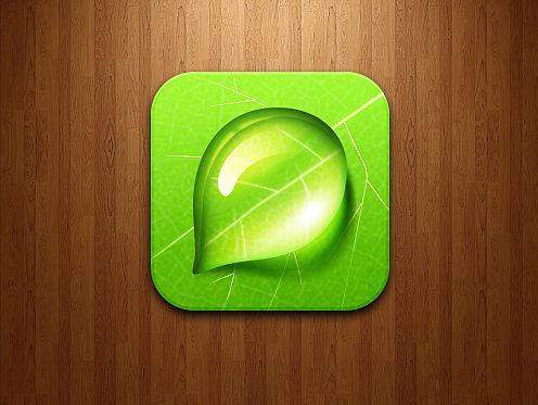 树叶上的水滴图标练习（个人主页-ZMTQ4MjE3ODQ=） - 图标 - 站酷设计师yuzhumingcha原创素材 - 站酷ZCOOL