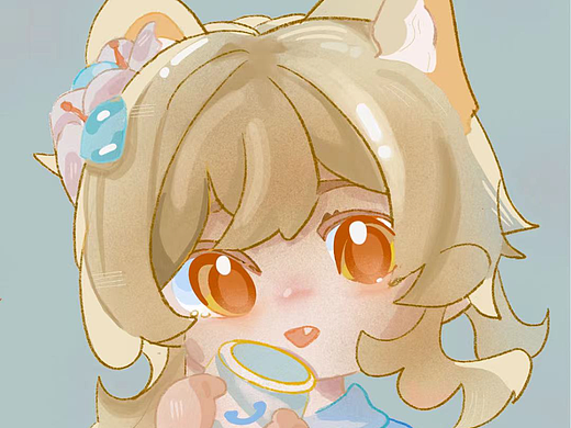 手绘情头-小可爱打CALL