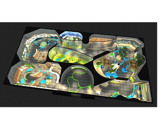 康县农业主题文化展厅设计3D效果图