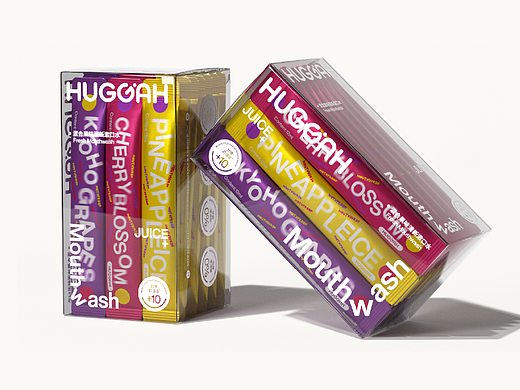 HUGGAH Mixed Mouthwash Packaging Design