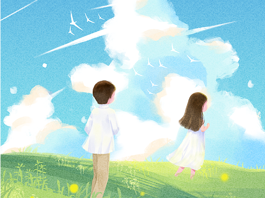 治愈系插畫1-夏天的草坪（個(gè)人主頁(yè)-ZNjE1MzA1NTY=） - 創(chuàng)作習(xí)作 - 站酷設(shè)計(jì)師我們仨__原創(chuàng)素材 - 站酷ZCOOL