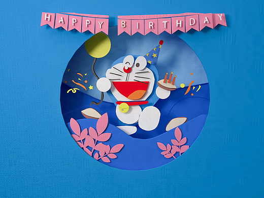 C4D哆啦A夢剪紙風格（個人主頁-ZNjI1ODUyMjQ=） - 海報 - 站酷設(shè)計師就是星期八原創(chuàng)素材 - 站酷ZCOOL