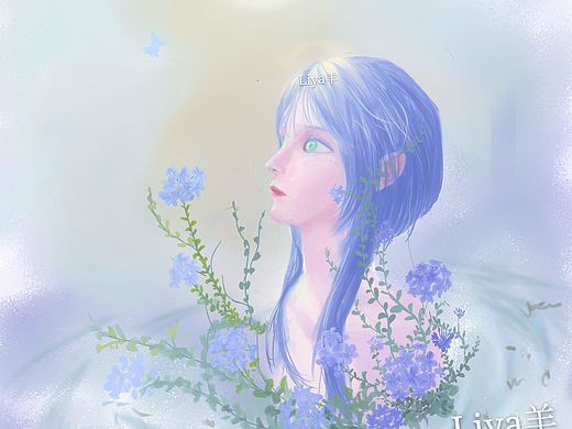 蓝雪花
