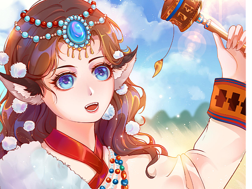 藏族少女