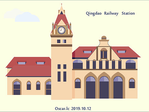 青岛建筑物扁平风