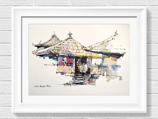 小鄉(xiāng)村一角（個(gè)人主頁(yè)-ZMzQzNzM0MzY=） - 繪畫(huà) - 站酷設(shè)計(jì)師jessicaqlj原創(chuàng)素材 - 站酷ZCOOL