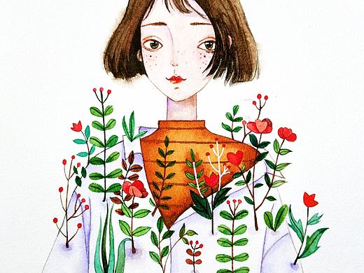 热爱自然的女孩