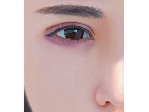 照片临摹—【半张脸】（个人主页-ZMjAxMjk0NjQ=） - 绘画 - 站酷设计师金丝土原创素材 - 站酷ZCOOL