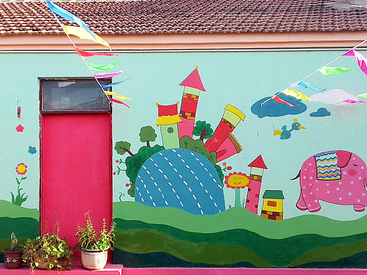 苗苗幼儿园墙绘 卡通可爱