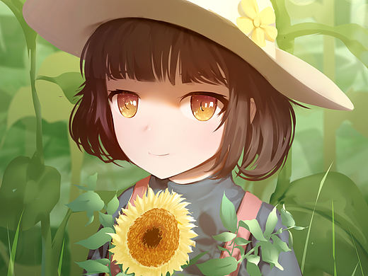 花田里的女孩