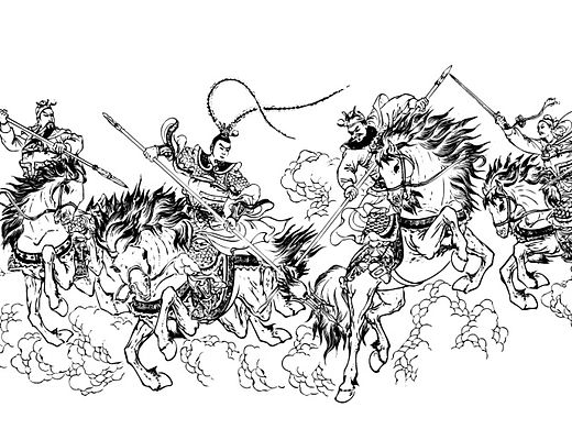 三英战吕布（个人主页-ZMTI2ODMyMTY=） - 创作习作 - 站酷设计师malongchuan原创素材 - 站酷ZCOOL