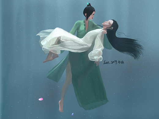 白蛇缘起—青白手绘93