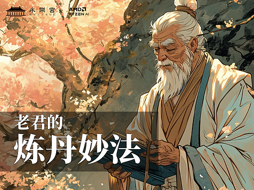 ADM&永乐宫|《老君的炼丹妙法》（个人主页-ZNjc0NDA0MjA=） - AI作品 - 站酷设计师泡猹PawCha原创素材 - 站酷ZCOOL