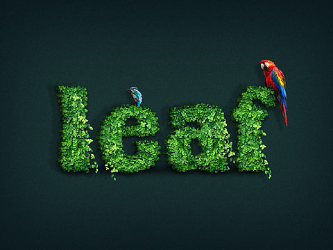 树叶覆盖文本效果（个人主页-ZMzczMjM3MTI=） - 其他UI - 站酷设计师老A张原创素材 - 站酷ZCOOL