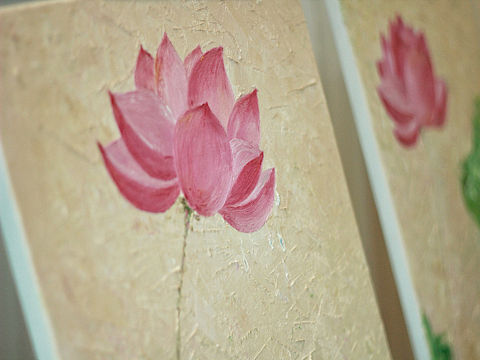 油画作品分享-荷