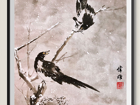 《双喜图》（个人主页-ZNTczNDkyMjA=） - 绘画 - 站酷设计师Z66182399原创素材 - 站酷ZCOOL