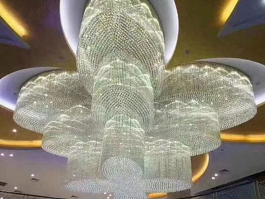 艺术花瓣造型水晶灯 明古定制