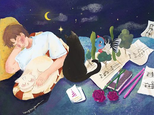 晚安（个人主页-ZNjEyNzQyODg=） - 绘本 - 站酷设计师Z34071502原创素材 - 站酷ZCOOL