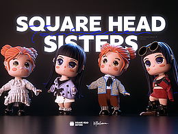 SQUARE HEAD SISTERS  I  潮玩IP形象视觉设计