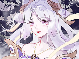 【插畫嫦娥】王者榮耀嫦娥海報臨摹