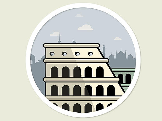 欧洲建筑UI图
