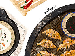 虎年大吉，请你吃虎皮饺子