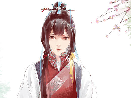 古风人物绘画过程