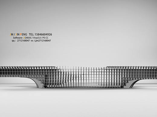 异形吧台建模表现