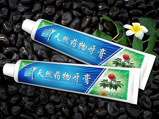 牙膏包装 三七牙膏包装 包装设计 