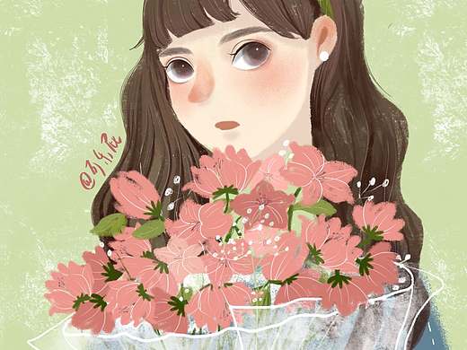 捧花少女