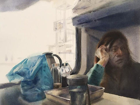 《歸途》（個(gè)人主頁(yè)-ZMTc0MDU3NzI=） - 繪畫 - 站酷設(shè)計(jì)師白鶴鶴水彩原創(chuàng)素材 - 站酷ZCOOL