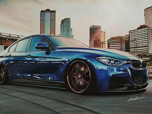 【马克笔】画一辆改装BMW