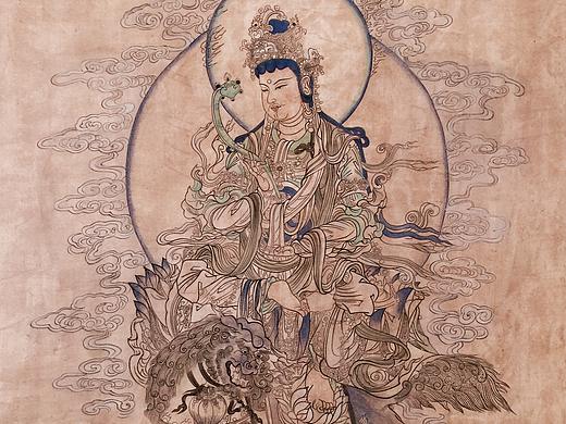 榆林三窟《文殊经变图》局部
