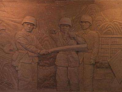 军队浮雕文化墙（图）