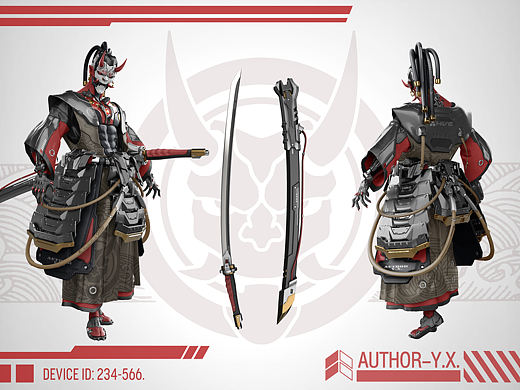 科幻鬼面武士（个人主页-ZNjA3MTY4MDg=） - 游戏原画 - 站酷设计师宇轩YX原创素材 - 站酷ZCOOL