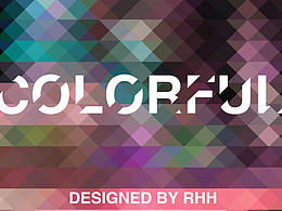 城市霓虹馬賽克背景圖