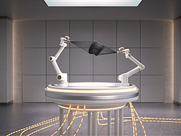 C4D运动护膝三维动画