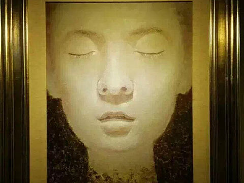 油画作品巜思》