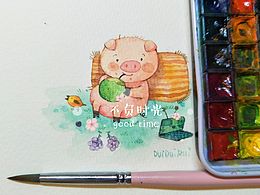 可爱手账小猪猪小盆友