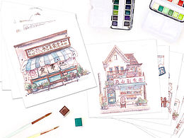 复古色系治愈小房子