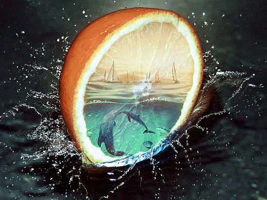 柠檬的错觉-创意壁纸