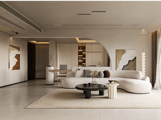 奶油风-效果图-合肥锦轩设计