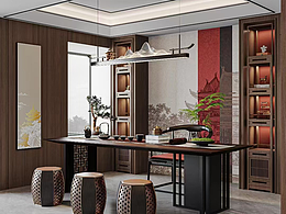 轻奢新中式包间