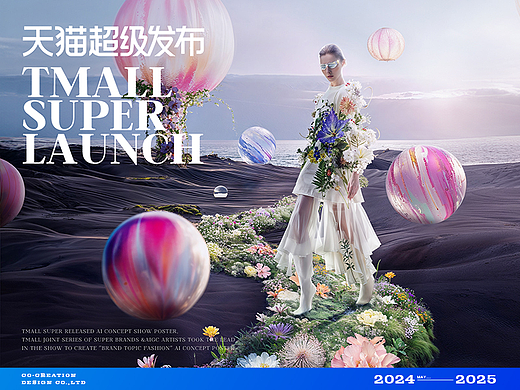 天猫超级发布AI概念秀场海报