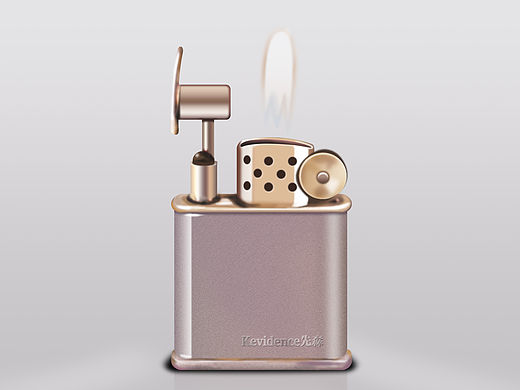 打火机一枚写实练习（简单教程）（个人主页-ZMTQyOTk1ODA=） - 生活用品 - 站酷设计师Kevidence原创素材 - 站酷ZCOOL