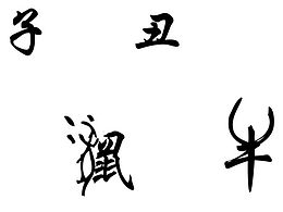 12生肖  字体设计